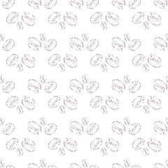 Seamless vector pattern with coffee beans