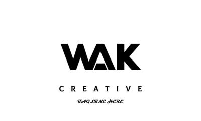 WAK creative three latter logo design