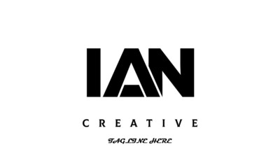 creative three latter IAN logo design
