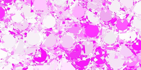 Fototapeta na wymiar Light Pink vector background with polygonal forms.