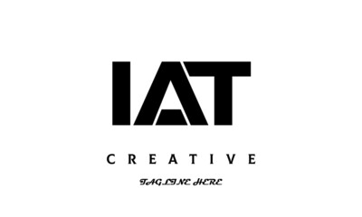 creative three latter IAT logo design