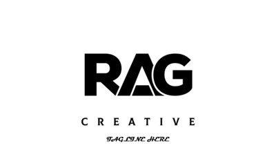 creative three latter RAG logo design