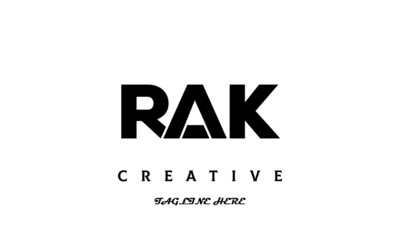 creative three latter RAK logo design
