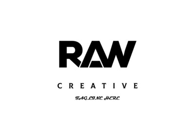 creative three latter RAW logo design