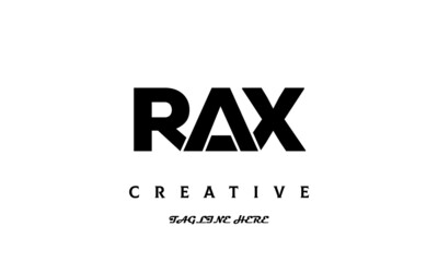 creative three latter RAX logo design