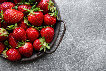 Fresh ripe delicious strawberries