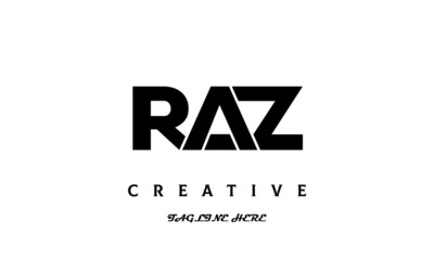 creative three latter RAZ logo design
