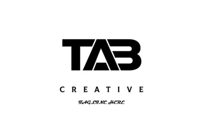 creative three latter TAB logo design