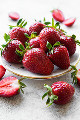 Fresh ripe delicious strawberries