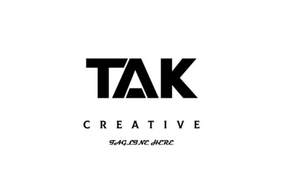 creative three latter TAK logo design
