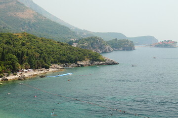 Kamenovo beach of Budva Riviera. Rafailovici. Montenegro.