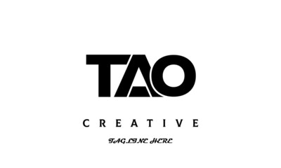 creative three latter TAO logo design