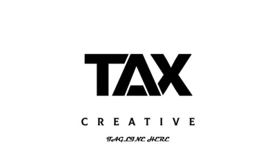 creative three latter TAX logo design