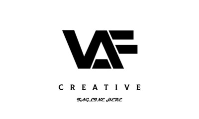 creative three latter VAF logo design