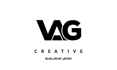 creative three latter VAG logo design