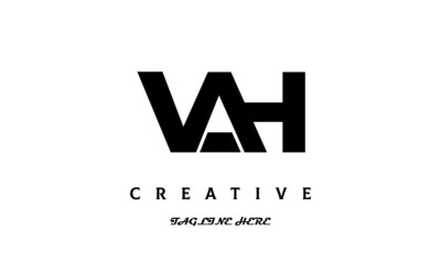 creative three latter VAH logo design