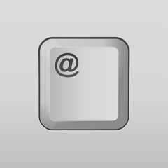 Commercial at key icon vector illustration.