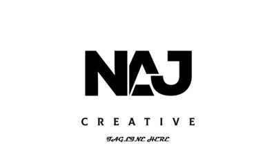 creative NAJ three latter logo design