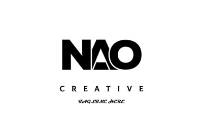 creative NAO three latter logo design