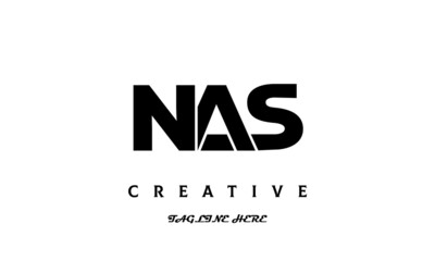 creative NAS three latter logo design