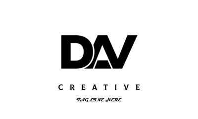 creative DAV three latter logo design