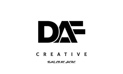 Fototapeta premium creative DAF three latter logo design