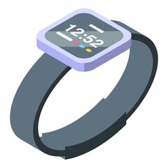 Smart watch icon isometric vector. Digital device. Health tracker