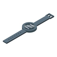 Data smartwatch icon isometric vector. Digital device. Health tracker