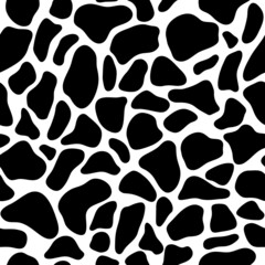 vector image of a cow pattern for clothing design.