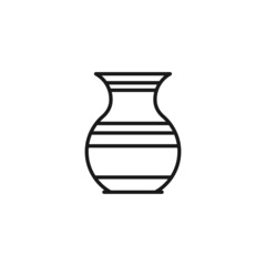 Profession of an artist concept. Line icon of ancient vase