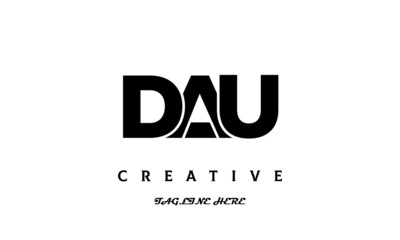 creative DAU three latter logo design