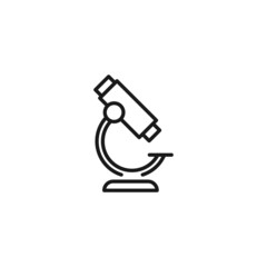 Profession of a chemist concept. Line icon of microscope