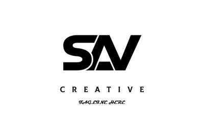 creative SAV three latter logo design