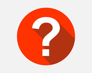 Large question mark. Searching for answer. Vector illustration.