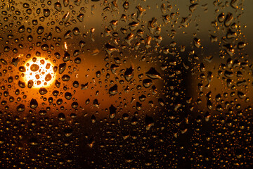 Rainy sunset
