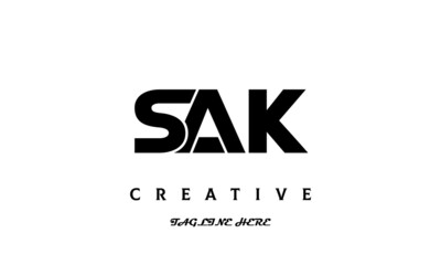 creative SAK three latter logo design