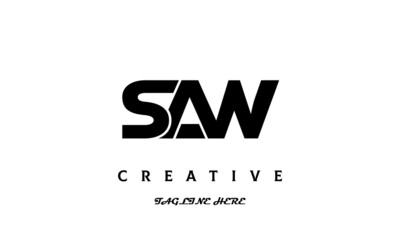 creative SAW three latter logo design