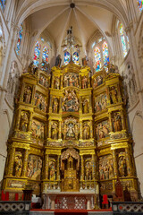 Fototapeta na wymiar detalle del interior de la hermosa catedral de Burgos, España