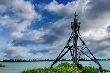 Foto auf Leinwand Harbour light Hoorn, Noord-Holland province, The Netherlands © Holland-PhotostockNL