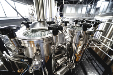 Craft beer brewing equipment in privat brewery