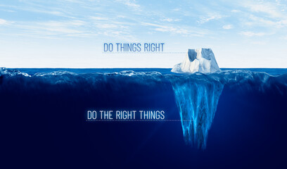 Do the right things motivational concept. - obrazy, fototapety, plakaty