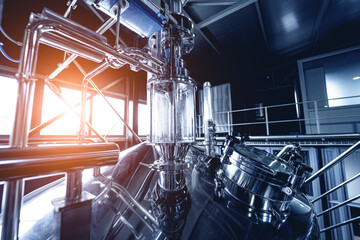 Craft beer brewing equipment in privat brewery