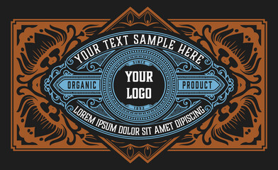 Western card with vintage style