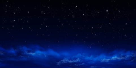 Fototapeta na wymiar Panorama of the night sky with stars, stars in space