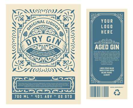 Whiskey label with old frames