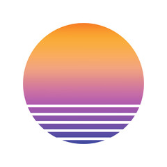 Design of Sunset striped backdrop.