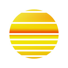 Design of Sunset striped wallpaper.