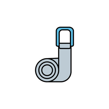 Strap, Yoga Line Illustration Colored Icon. Signs And Symbols Can Be Used For Web, Logo, Mobile App, UI, UX