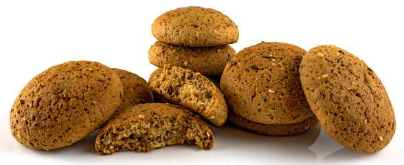 Image of delicious oatmeal cookies close-up