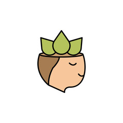 meditation, yoga line illustration colored icon. Signs and symbols can be used for web, logo, mobile app, UI, UX